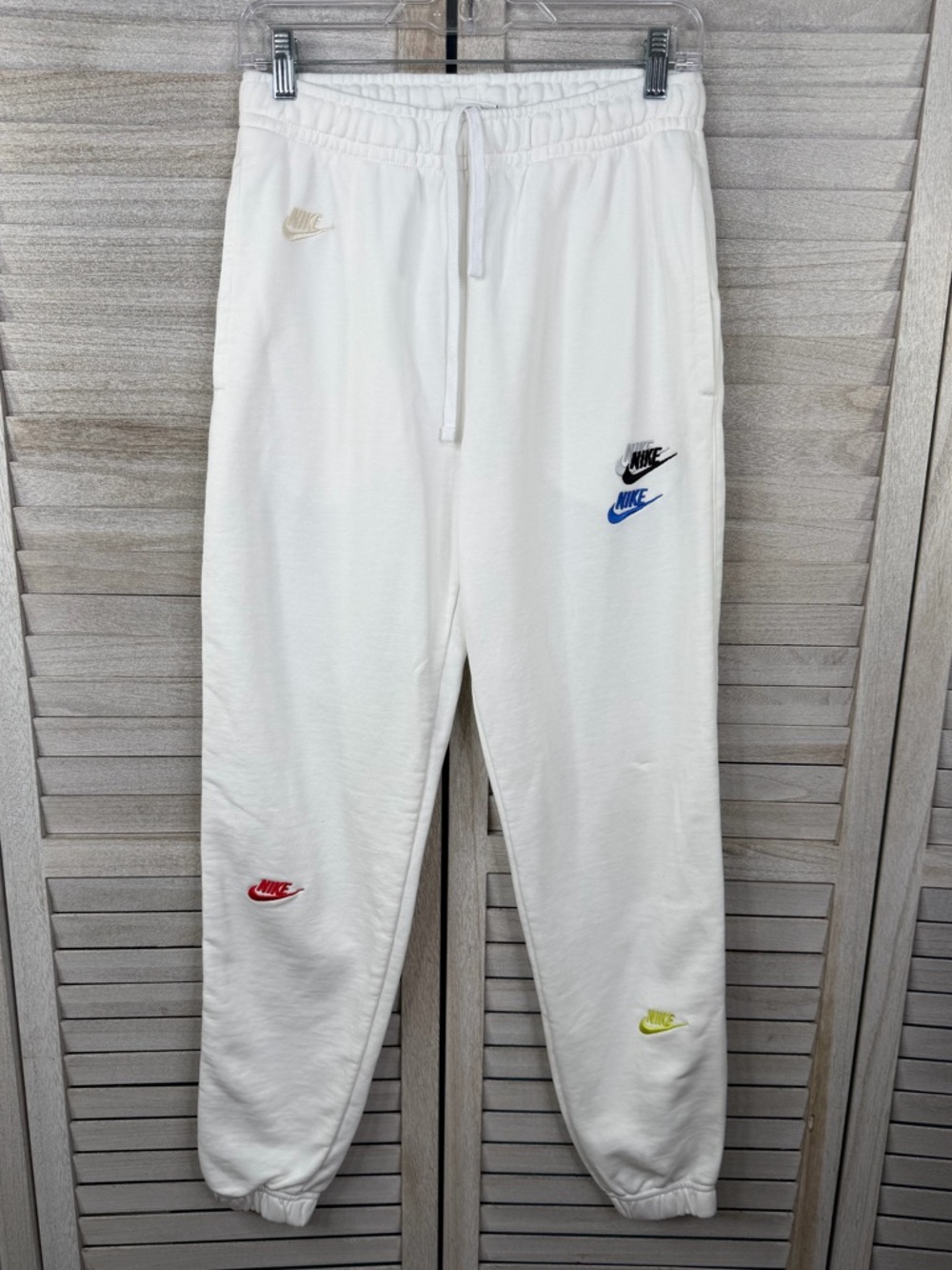 NIKE Sportswear Essentials Men's French Terry Jogger/Sweatpants White/Multi-S